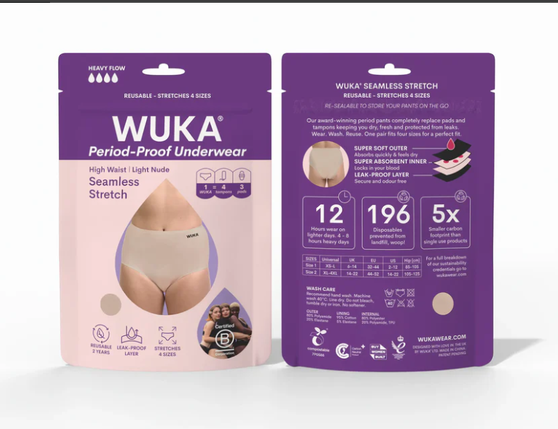 DUMMY - WUKA Stretch sin costuras talle alto flujo abundante - Light Nude XS - L  NUDE